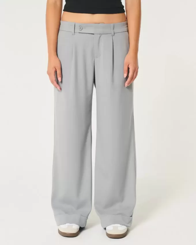 Hollister Livvy Low-Rise Wide-Leg byxor Hollister Livvy Low-Rise Wide-Leg byxor