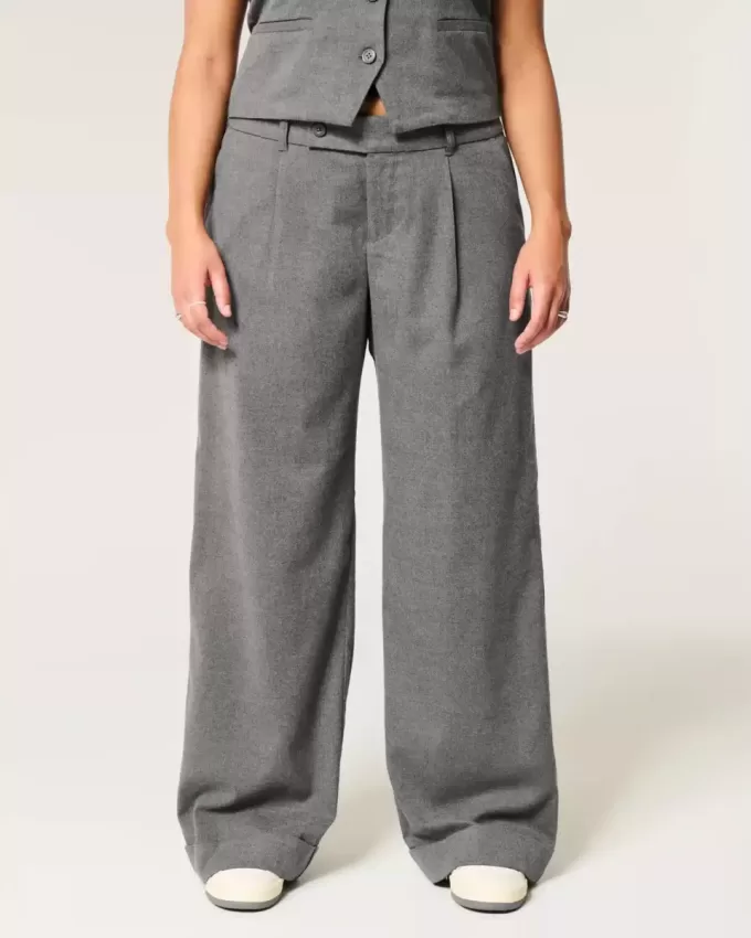 Hollister Livvy Low-Rise Wide-Leg byxor Hollister Livvy Low-Rise Wide-Leg byxor