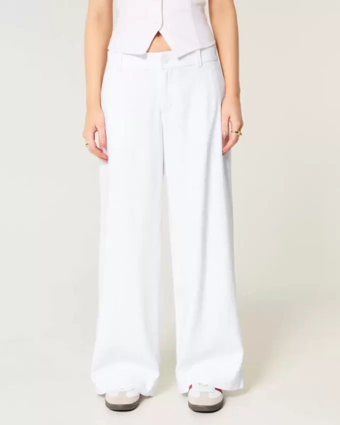 Hollister Livvy Low-Rise Wide-Leg byxor Hollister Livvy Low-Rise Wide-Leg byxor