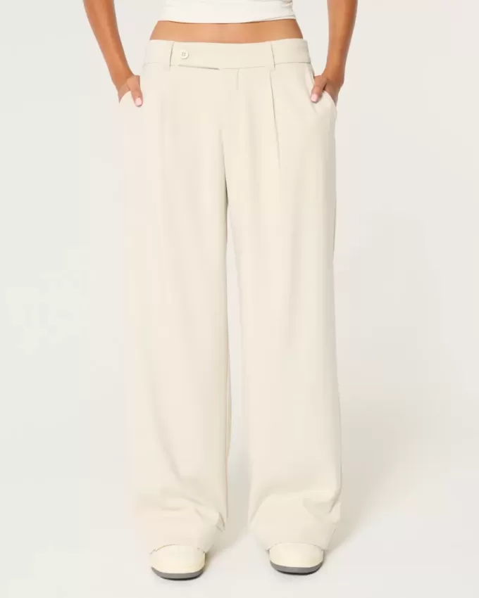Hollister Livvy Low-Rise Wide-Leg byxor Hollister Livvy Low-Rise Wide-Leg byxor