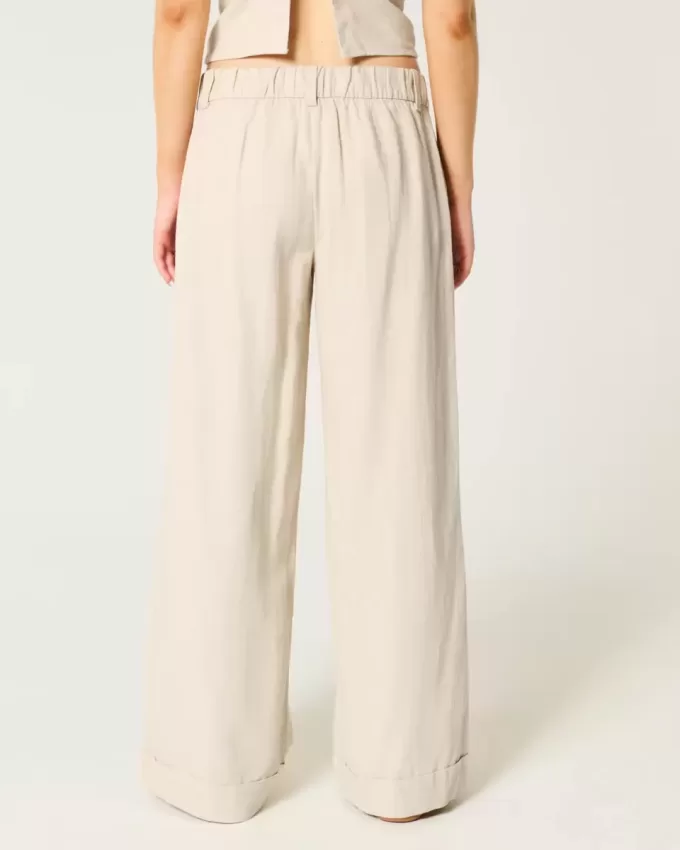 Hollister Livvy Low-Rise Wide-Leg byxor Hollister Livvy Low-Rise Wide-Leg byxor