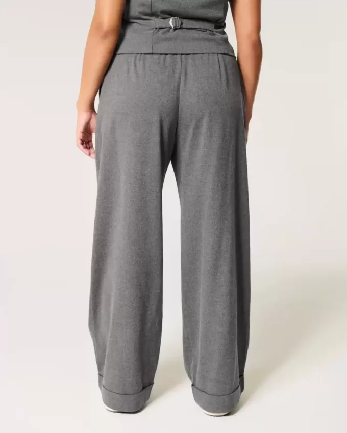 Hollister Livvy Low-Rise Wide-Leg byxor Hollister Livvy Low-Rise Wide-Leg byxor