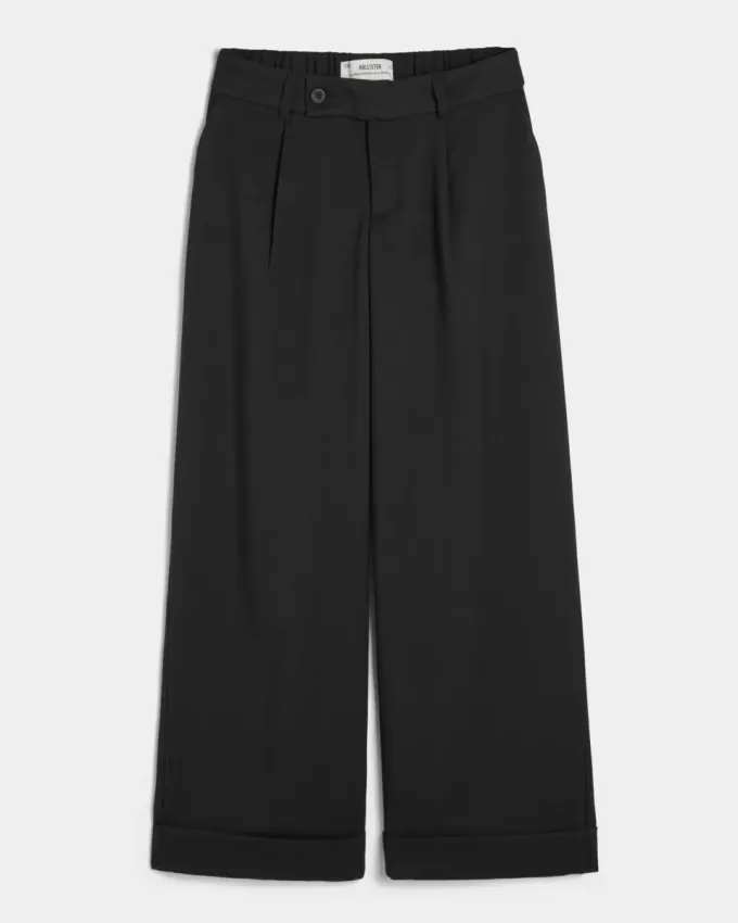 Hollister Livvy Low-Rise Wide-Leg byxor Hollister Livvy Low-Rise Wide-Leg byxor