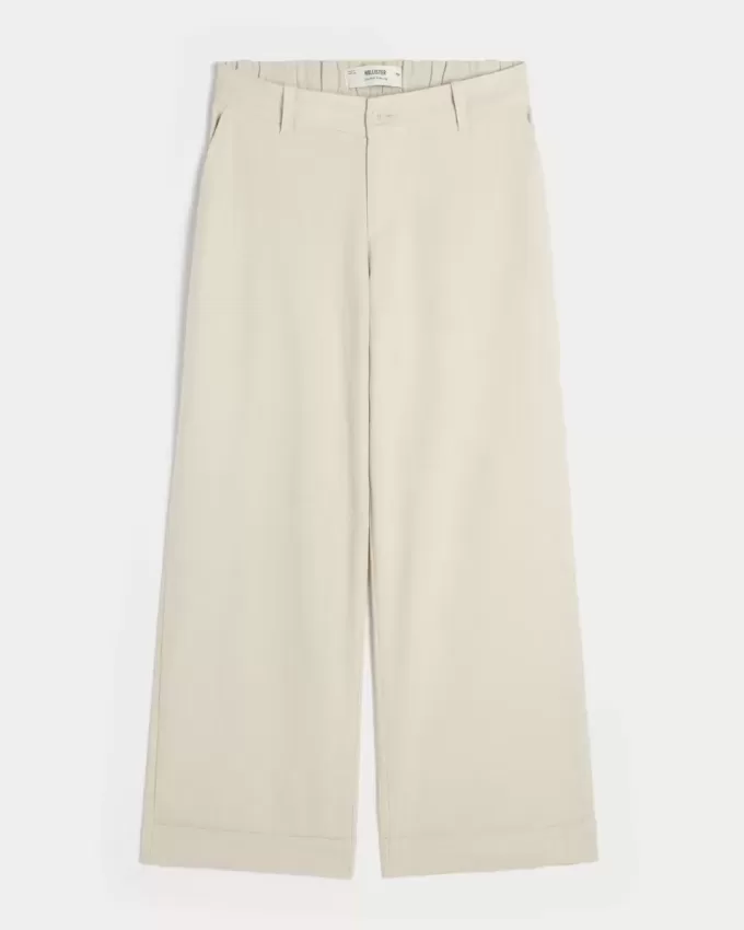 Hollister Livvy Low-Rise Wide-Leg byxor Hollister Livvy Low-Rise Wide-Leg byxor
