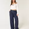 Hollister Livvy Ultra High-Rise linne-blandning vid benbyxor Hollister Livvy Ultra High-Rise linne-blandning vid benbyxor