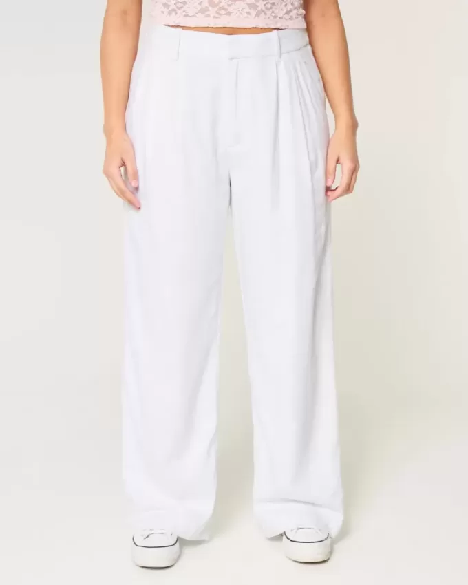 Hollister Livvy Ultra High-Rise linne-blandning vid benbyxor Hollister Livvy Ultra High-Rise linne-blandning vid benbyxor