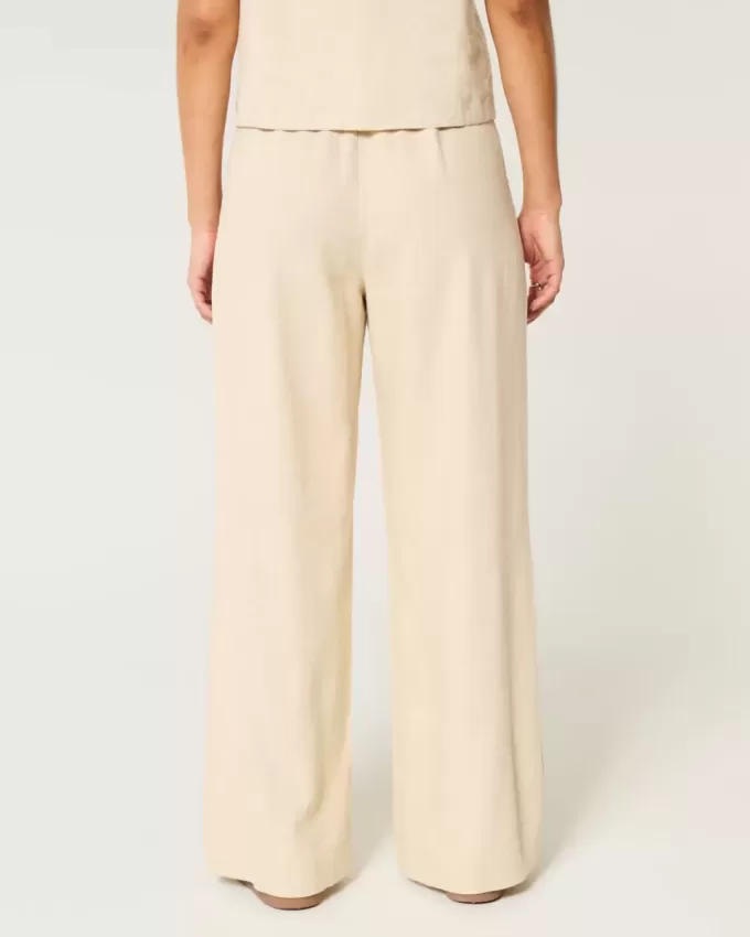 Hollister Livvy Ultra High-Rise linne-blandning vid benbyxor Hollister Livvy Ultra High-Rise linne-blandning vid benbyxor