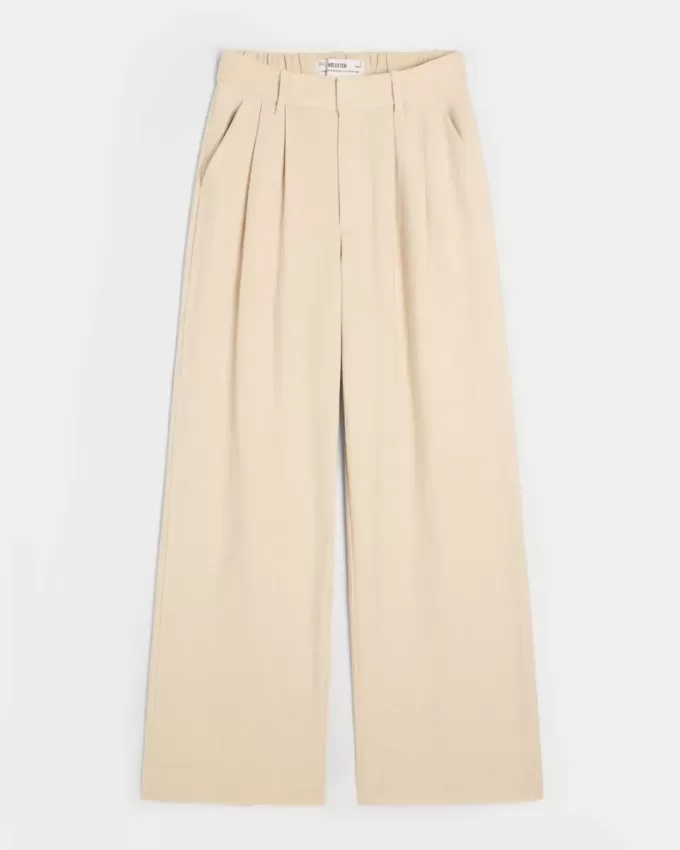 Hollister Livvy Ultra High-Rise linne-blandning vid benbyxor Hollister Livvy Ultra High-Rise linne-blandning vid benbyxor