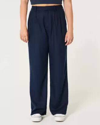 Hollister Livvy Ultra High-Rise Linne Blend Byxor med vida ben