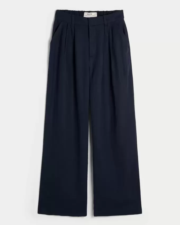 Hollister Livvy Ultra High-Rise Linne Blend Byxor med vida ben Hollister Livvy Ultra High-Rise Linne Blend Byxor med vida ben