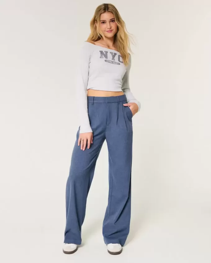 Hollister Livvy Ultra High-Rise wide-leg byxor Hollister Livvy Ultra High-Rise wide-leg byxor