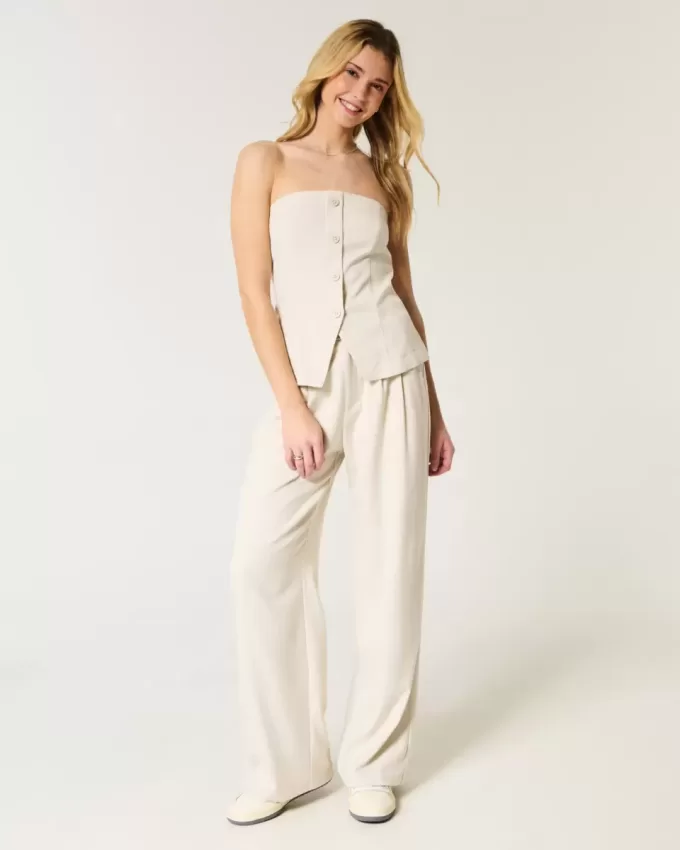 Hollister Livvy Ultra High-Rise wide-leg byxor Hollister Livvy Ultra High-Rise wide-leg byxor