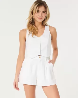 Hollister Livvy ultrahöga shorts i linneblandning