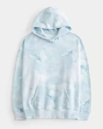 Hoodie i oversize mönster