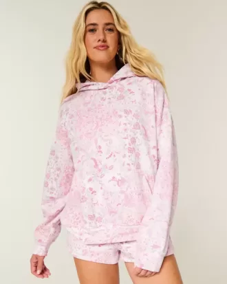 Hoodie i oversize mönster