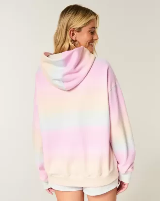 Hoodie i oversize mönster