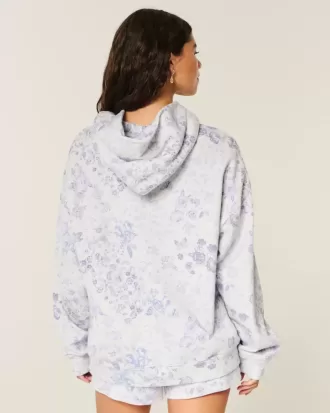Hoodie i oversize mönster