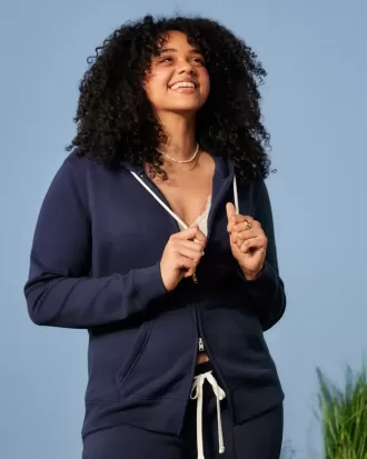 Hoodie med dragkedja