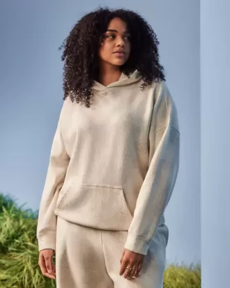 Hoodie med överdimensionerad Doe Print