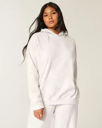 Hoodie med överdimensionerad Doe Print