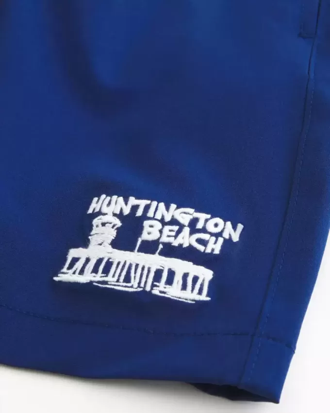 Huntington Beach Grafiska mid-lår volleybyxor Huntington Beach Grafiska mid-lår volleybyxor