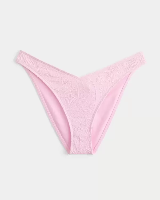 Jacquard Cheeky bikinibotten med hög ben V-midja