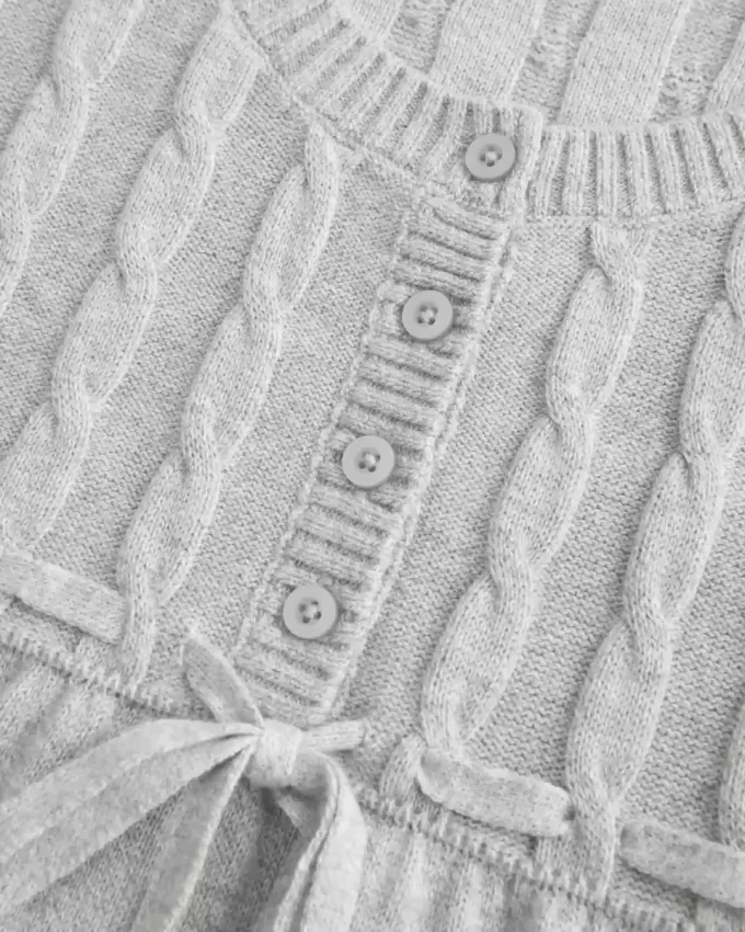 Kabelstickad Babydoll-tröja Kabelstickad Babydoll-tröja