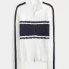 Kabelstickad Mock-Neck Zip-Up tröja Kabelstickad Mock-Neck Zip-Up tröja