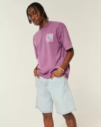 Kedjebroderi Baggy jeansshorts