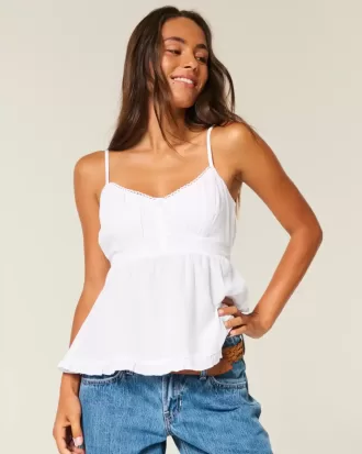 Knapp Babydoll Topp