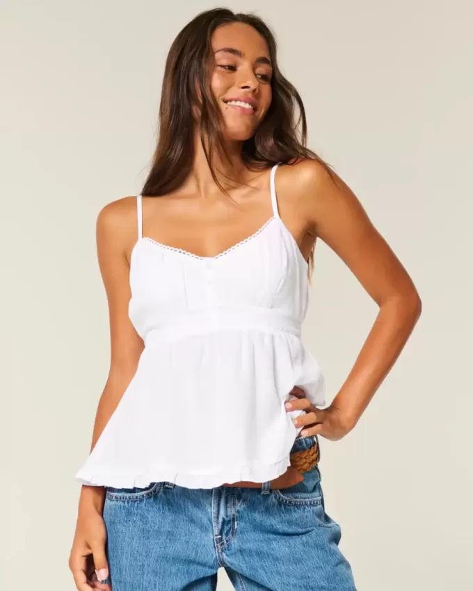 Knapp Babydoll Topp Knapp Babydoll Topp