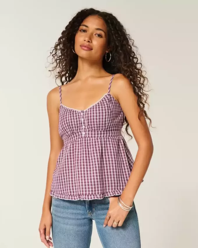 Knapp Babydoll Topp Knapp Babydoll Topp