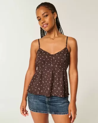 Knapp Babydoll Topp