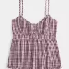 Knapp Babydoll Topp Knapp Babydoll Topp