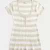 Kortärmad Henley Babydoll Topp Kortärmad Henley Babydoll Topp