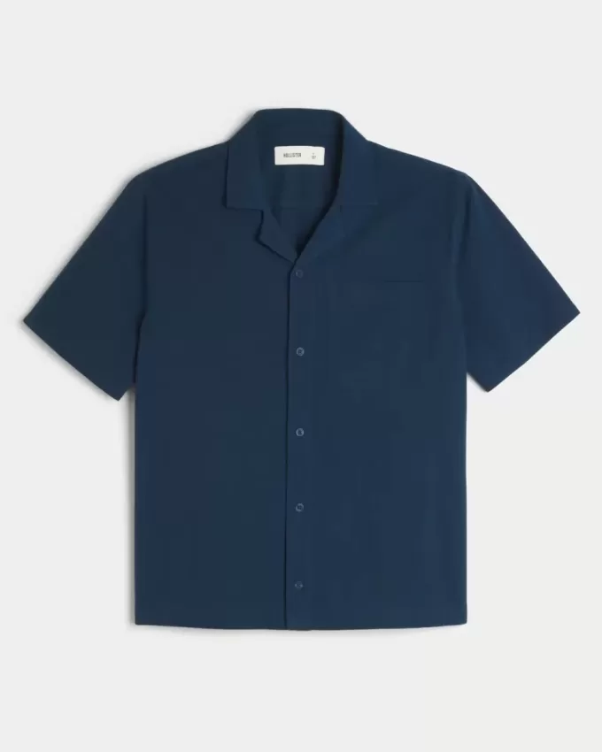 Kortärmad Seersucker Pocket Shirt Kortärmad Seersucker Pocket Shirt