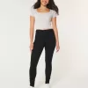 Kurviga höga svarta superskinny jeans