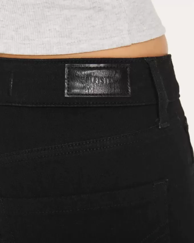 Kurviga höga svarta superskinny jeans