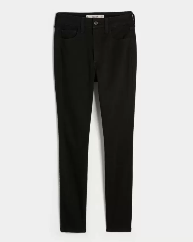 Kurviga höga svarta superskinny jeans
