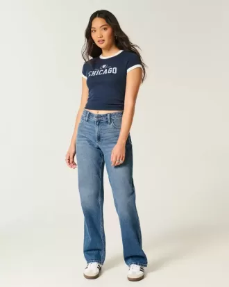 Kurviga High-Rise Dad Jeans