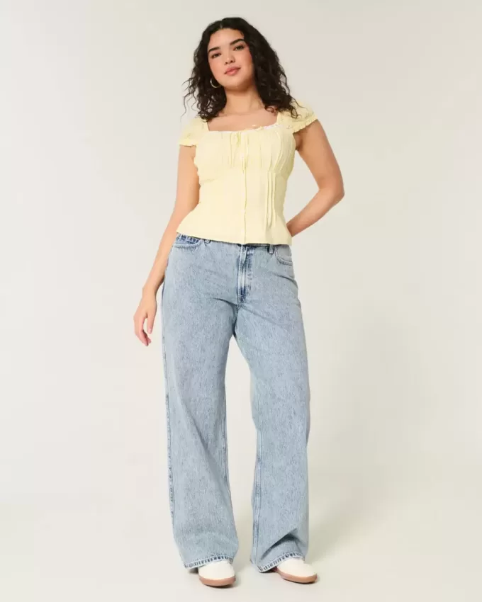Kurviga High-Rise Medium Wash Baggy Jeans Kurviga High-Rise Medium Wash Baggy Jeans