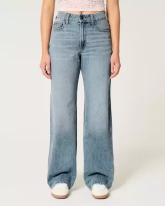 Kurviga High-Rise Medium Wash Baggy Jeans