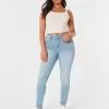 Kurviga High-Rise Medium Wash Super Skinny Jeans