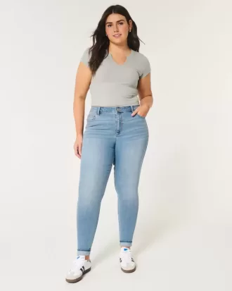 Kurviga High-Rise Medium Wash Super Skinny Jeans