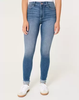 Kurviga High-Rise Medium Wash Super Skinny Jeans