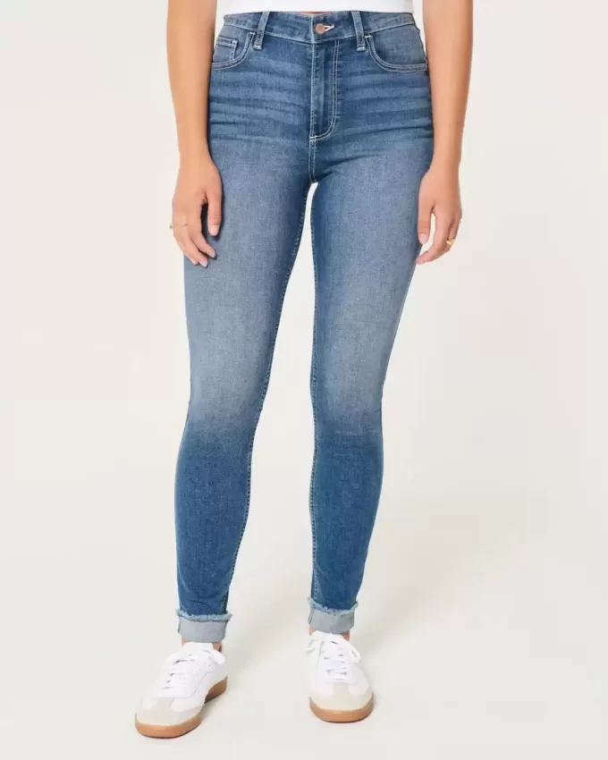Kurviga High-Rise Medium Wash Super Skinny Jeans