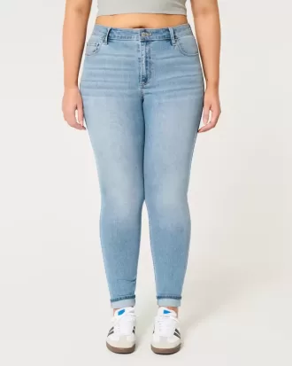 Kurviga High-Rise Medium Wash Super Skinny Jeans