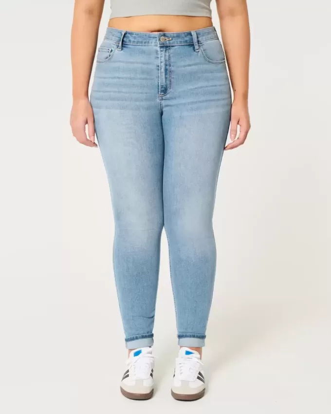 Kurviga High-Rise Medium Wash Super Skinny Jeans