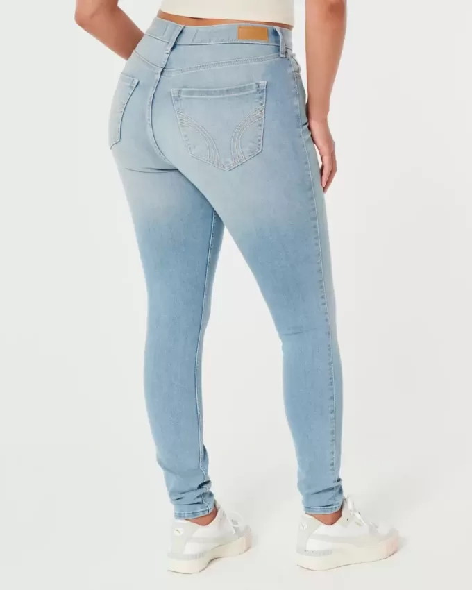 Kurviga High-Rise Medium Wash Super Skinny Jeans