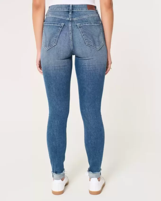 Kurviga High-Rise Medium Wash Super Skinny Jeans